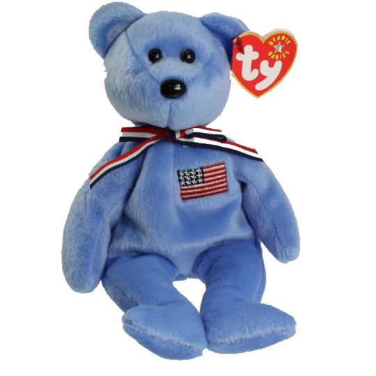 Ty Beanie Baby – America the Bear (Blue Version) (8.5 inch)