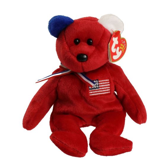 Ty Beanie Baby – America the Bear (Red Version – Internet Exclusive) (8.5 inch)