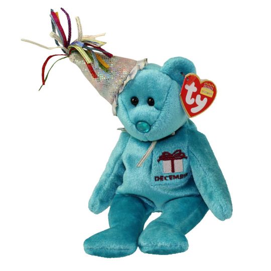 Ty Beanie Baby – December The Teddy Birthday Bear (W/ Hat) (9 Inch)