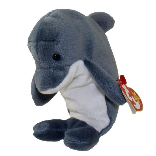 Ty Beanie Baby – Echo The Dolphin *Oddity* (W/ Waves Hang & Tush Tags) (6.5 Inch)