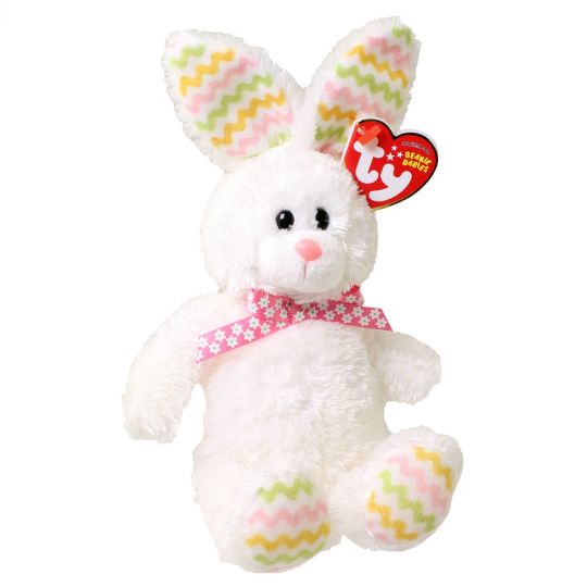 Ty Beanie Baby – Hippity The Fuzzy White Bunny (8 Inch)