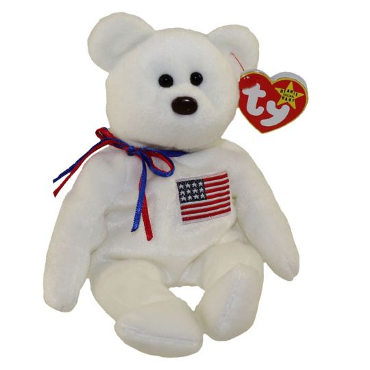 Ty Beanie Baby – Libearty The Bear (Original Version – 4Th Gen Hang Tag) (8 Inch)