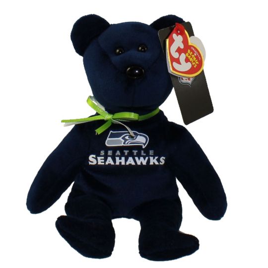 Ty Beanie Baby - NFL Football Bear - Seattle Seahawks