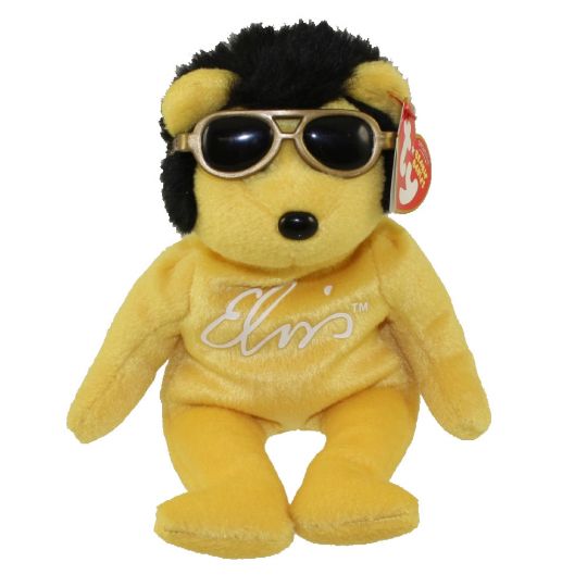 Ty Beanie Baby Solid Gold Elvis Bear