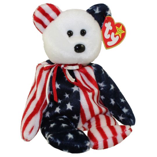 Ty Beanie Baby – Spangle The Bear (White Head Version) (8.5 Inch)