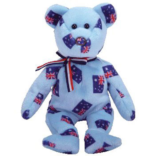 Ty Beanie Baby – Starry The Bear *W/ Flag Nose* (Australia Excl) (8.5 Inch)