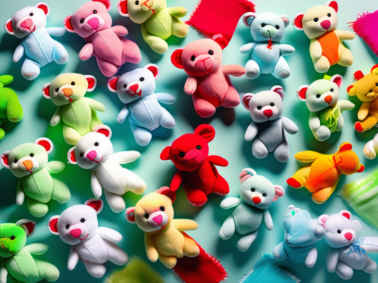 Several ty beanie babies of different shapes and colors