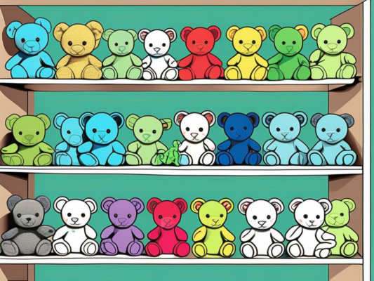 A collection of various retired ty beanie babies in different colors and styles
